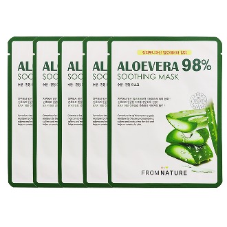 알로에베라 98% 수딩 마스크 22ml 5개 프럼네이처